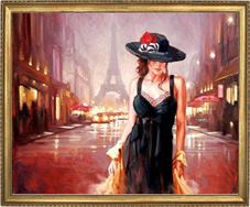 היסטוריה לילית של פריז Art Canvas