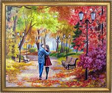 פארק האוהבים Art Canvas