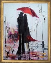 שתיים וגשם Art Canvas