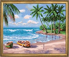 סירות על החוף Art Canvas