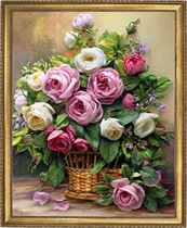 ורדים בסלסלה Art Canvas