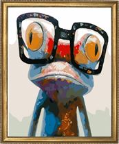 צפרדע עם משקפיים Art Canvas