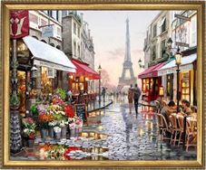 בית קפה פריזאי (Richard MacNeil), 50x65 ס''מ Art Canvas